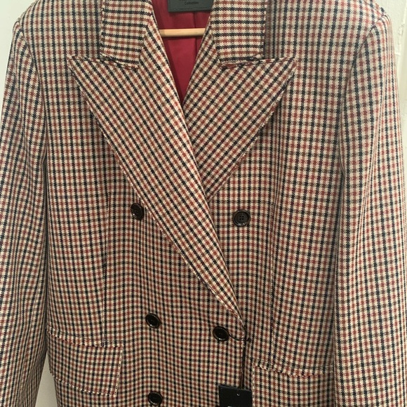 BOSS by Hugo Boss Calisi Wool Blend Checkered Coat - Picture 5 of 8